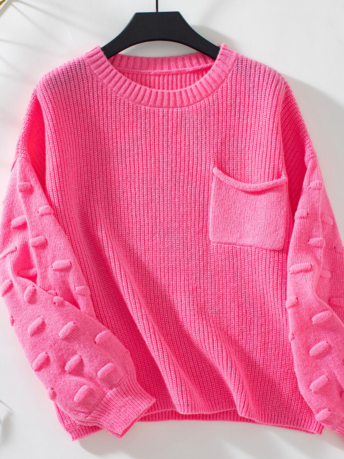 Everly Round Neck Drop Shoulder Sweater