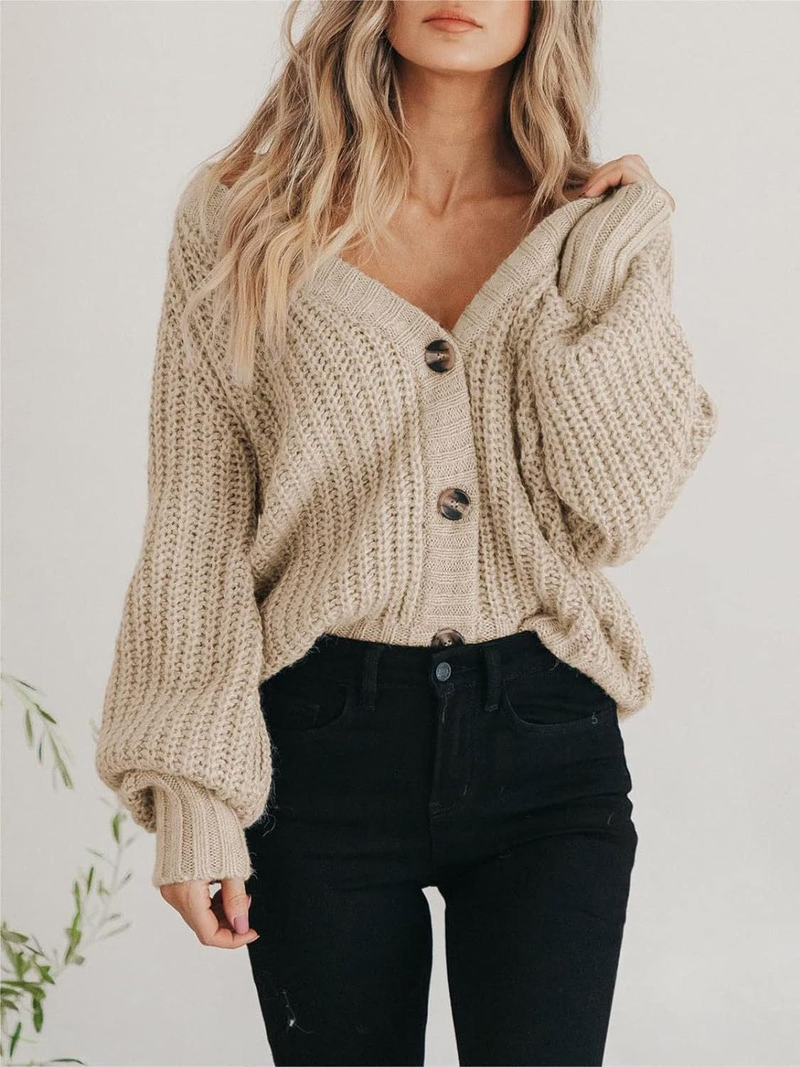 Megan Button Up Long Sleeve Cardigan