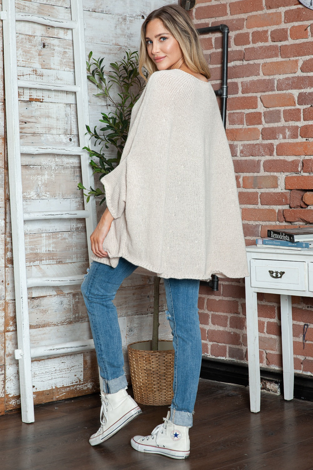 Stella Round Neck Batwing Sleeve Sweater