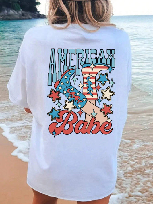 American Babe Half Sleeve T-Shirt