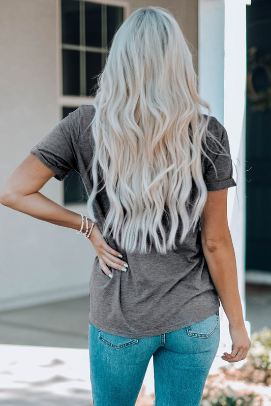 Taryn Coffee & Jesus Graphic Round Neck Tee