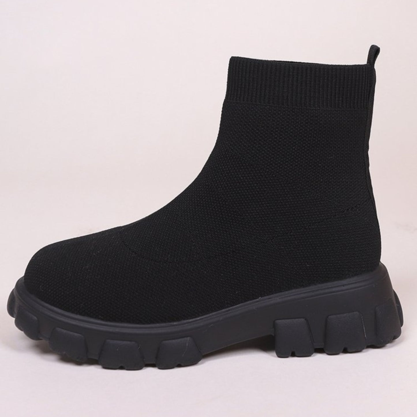 Michelle Mesh Round Toe Platform Boots