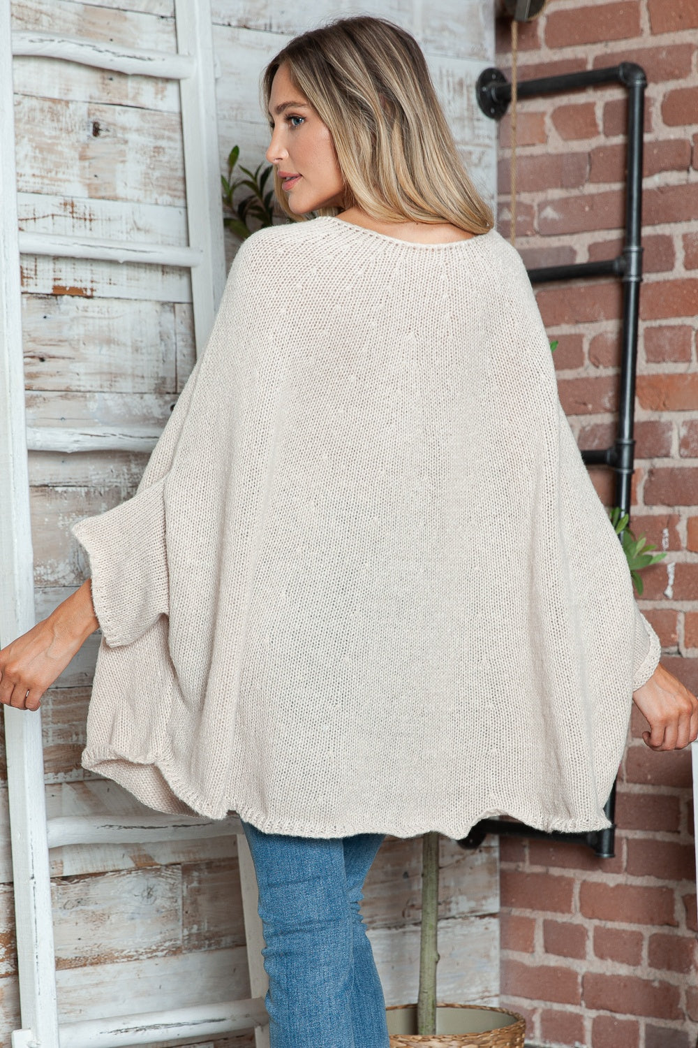 Stella Round Neck Batwing Sleeve Sweater