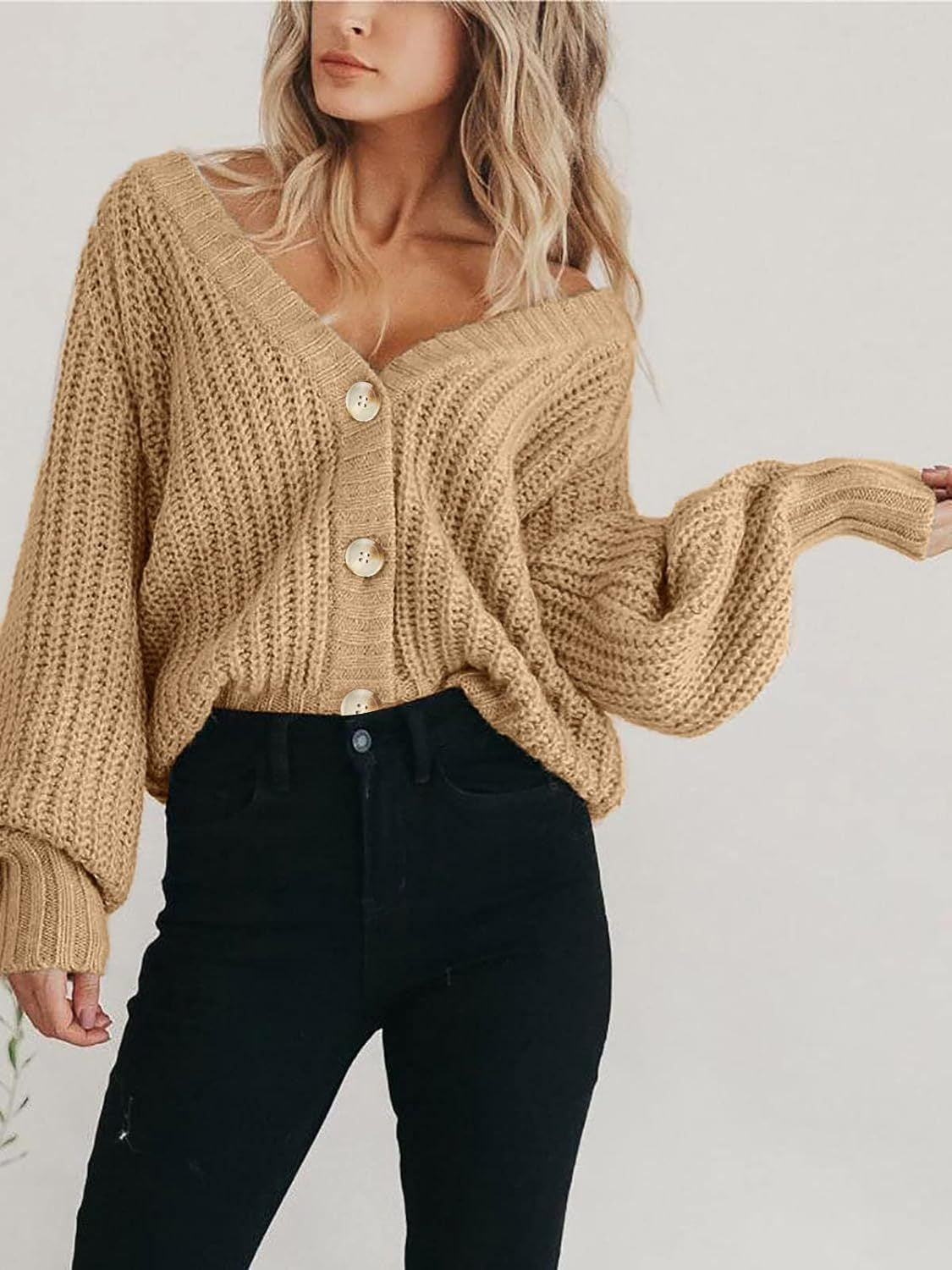 Megan Button Up Long Sleeve Cardigan