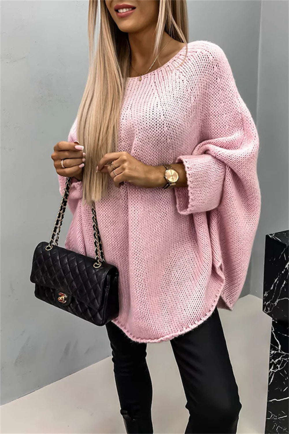 Stella Round Neck Batwing Sleeve Sweater