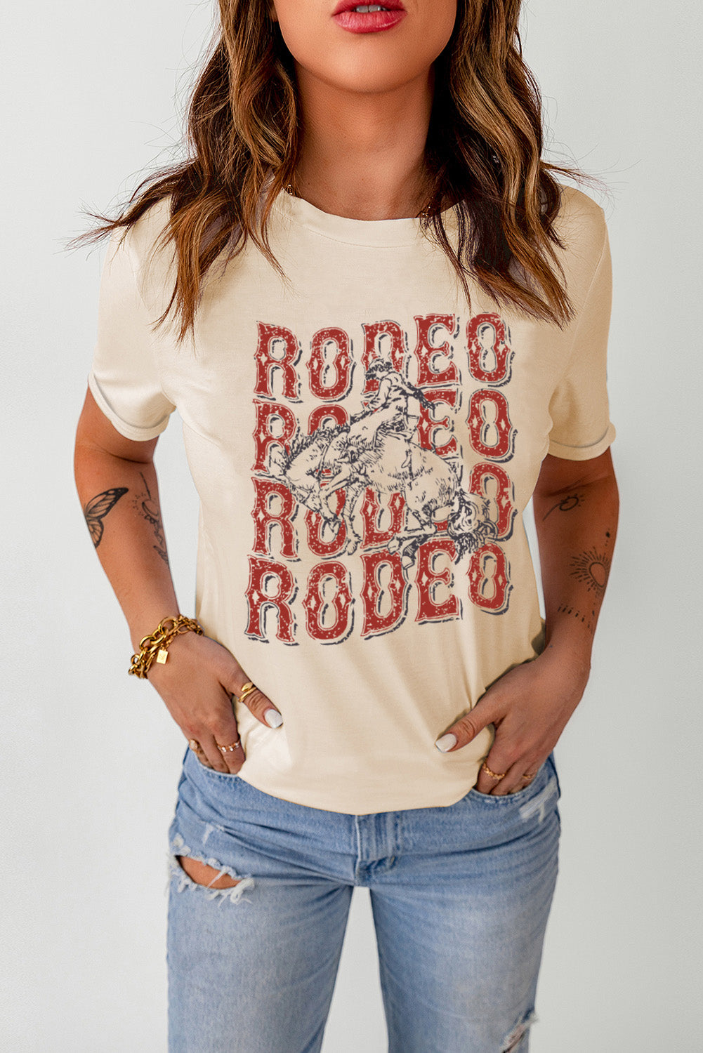 Shelby Rodeo Cuffed Tee Shirt