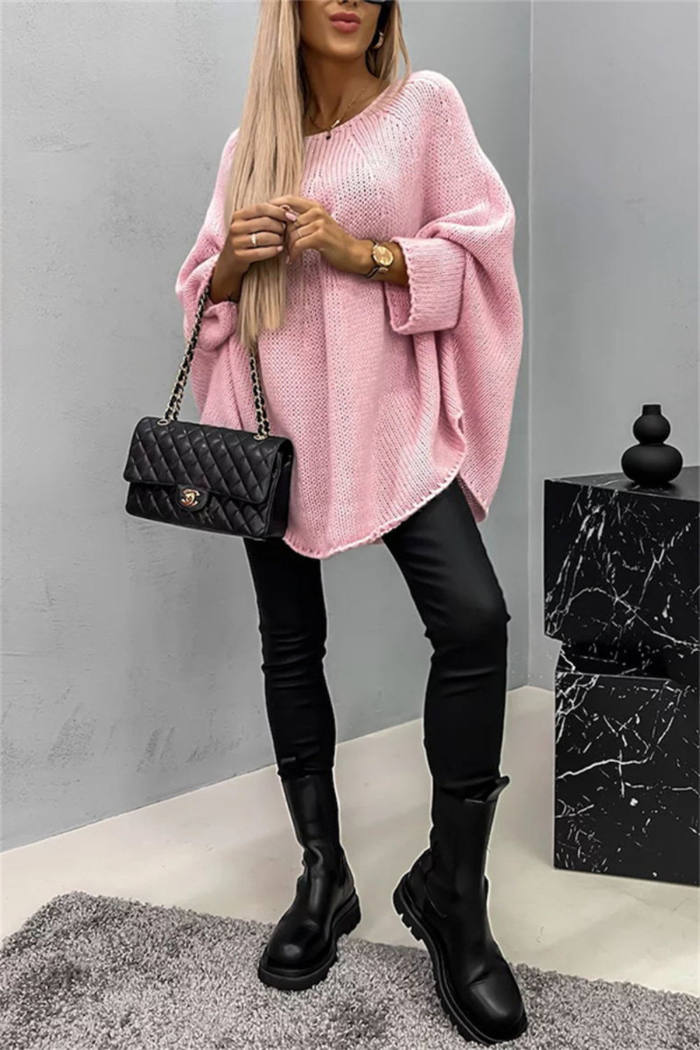 Stella Round Neck Batwing Sleeve Sweater