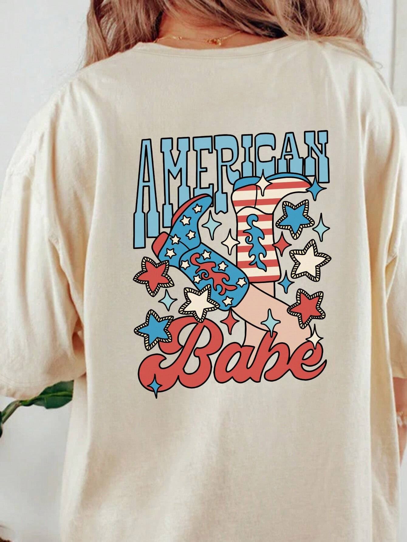 American Babe Half Sleeve T-Shirt