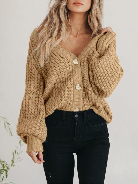 Megan Button Up Long Sleeve Cardigan