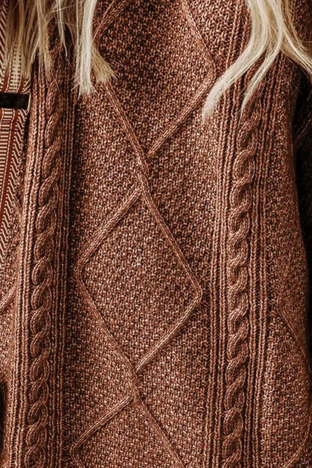 Ann Cable-Knit Round Neck Sweater Dress