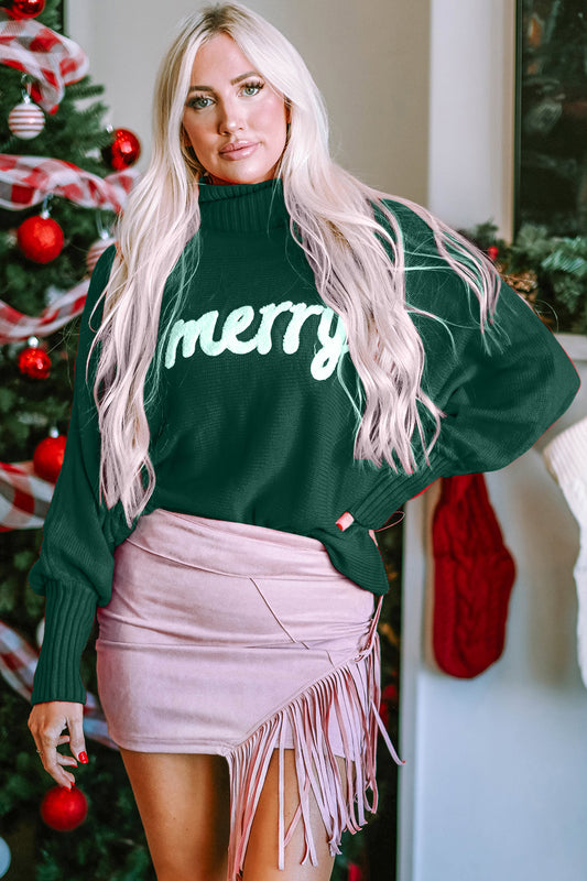 Merry Turtleneck Long Sleeve Sweater