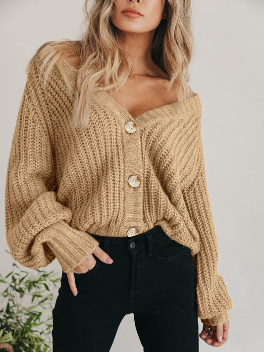 Megan Button Up Long Sleeve Cardigan