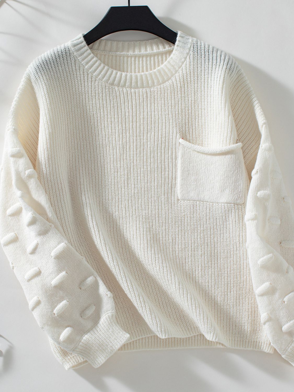 Everly Round Neck Drop Shoulder Sweater