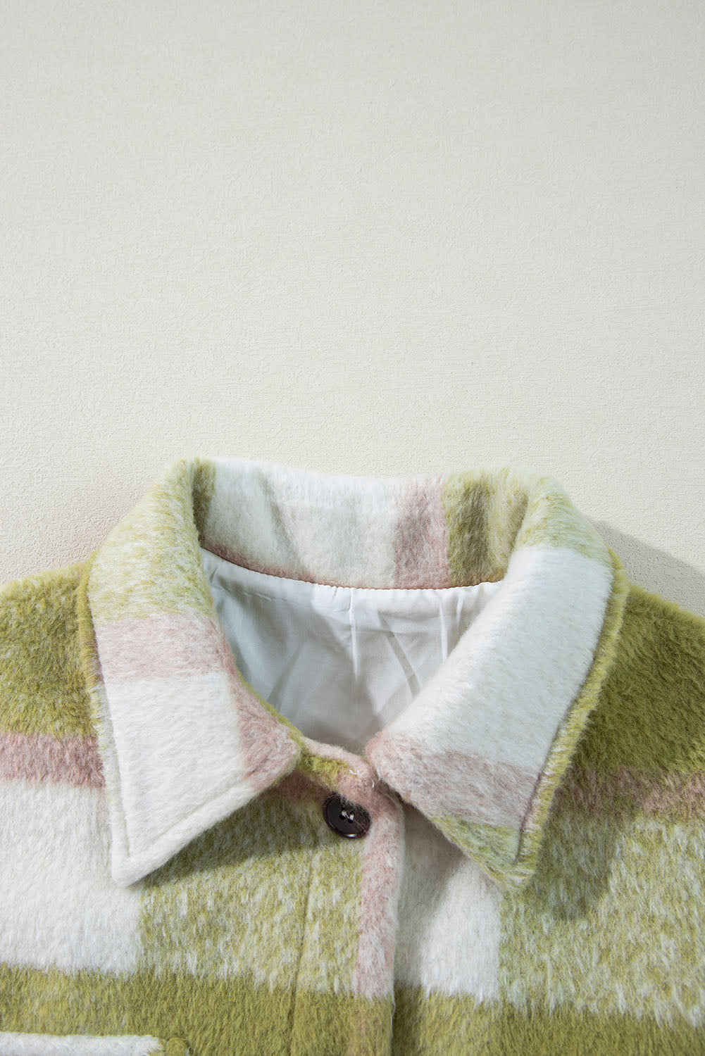 Aniston Pocketed Plaid Collared Neck Shacket