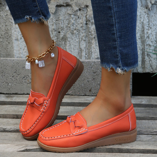 Morgan Weave Wedge Heeled Loafers