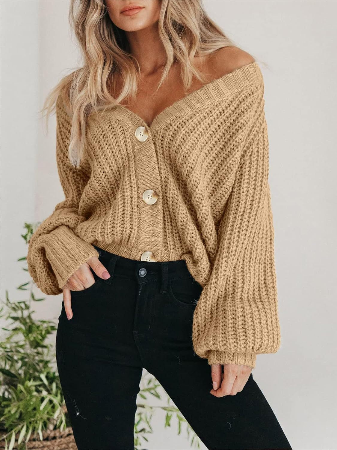 Megan Button Up Long Sleeve Cardigan