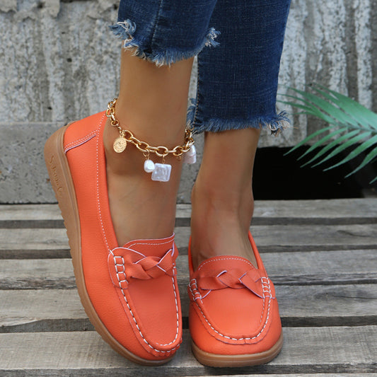 Morgan Weave Wedge Heeled Loafers