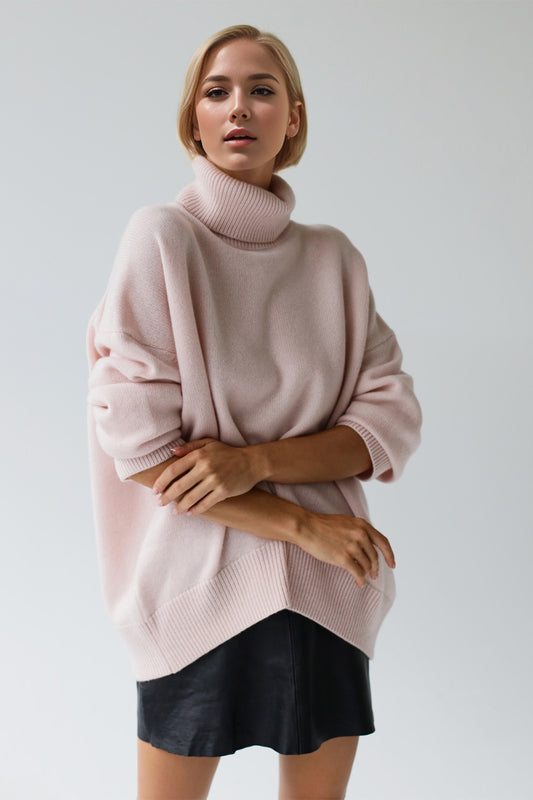 Zara Turtleneck Dropped Shoulder Long Sleeve Sweater