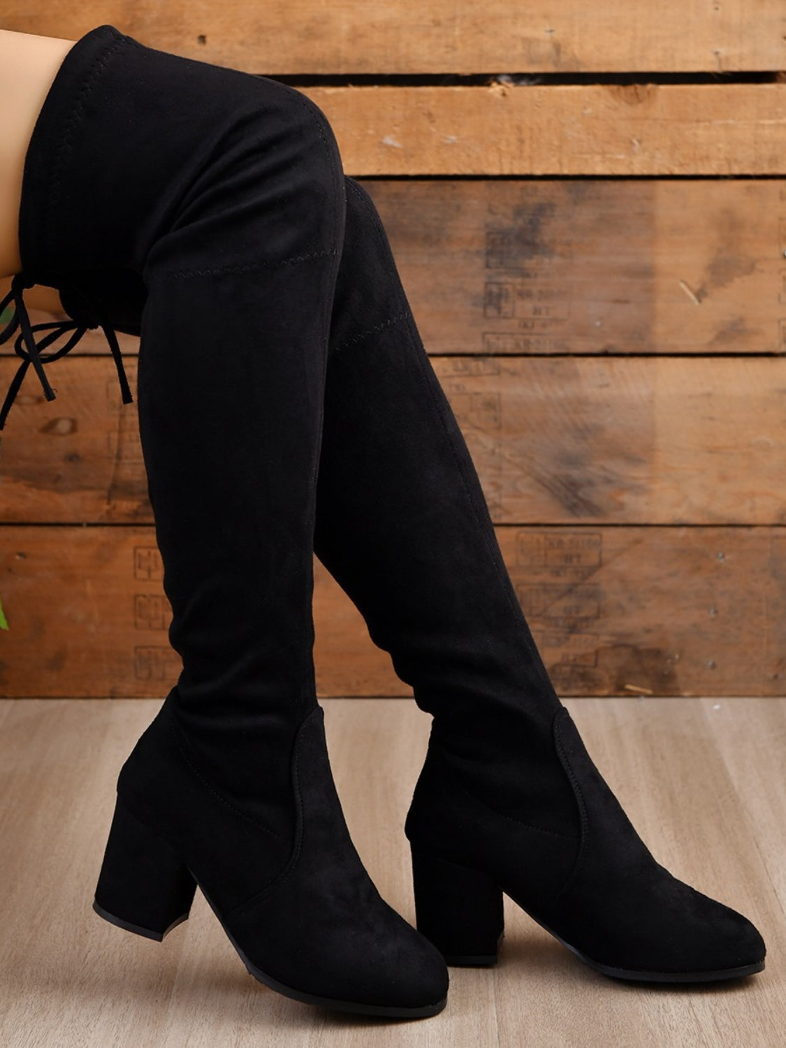 Zandra Round Toe Block Heel Boots