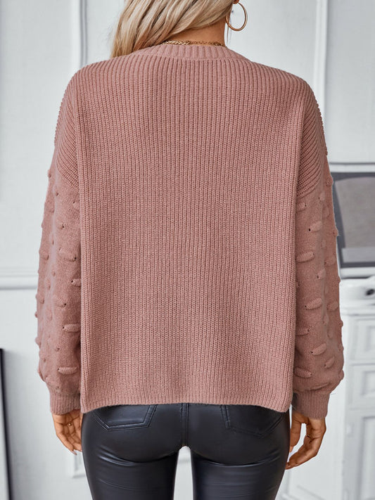 Everly Round Neck Drop Shoulder Sweater