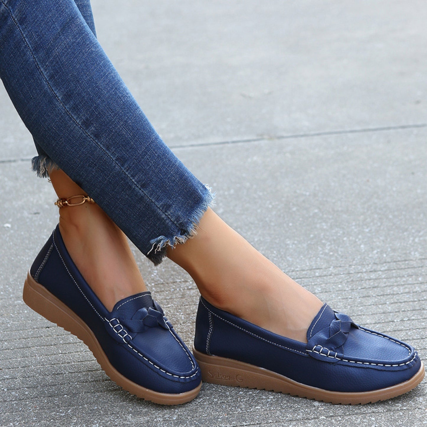 Morgan Weave Wedge Heeled Loafers