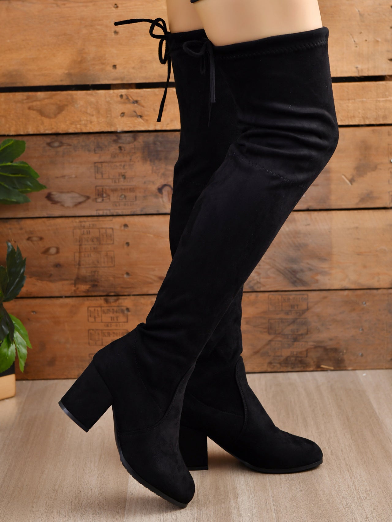 Zandra Round Toe Block Heel Boots