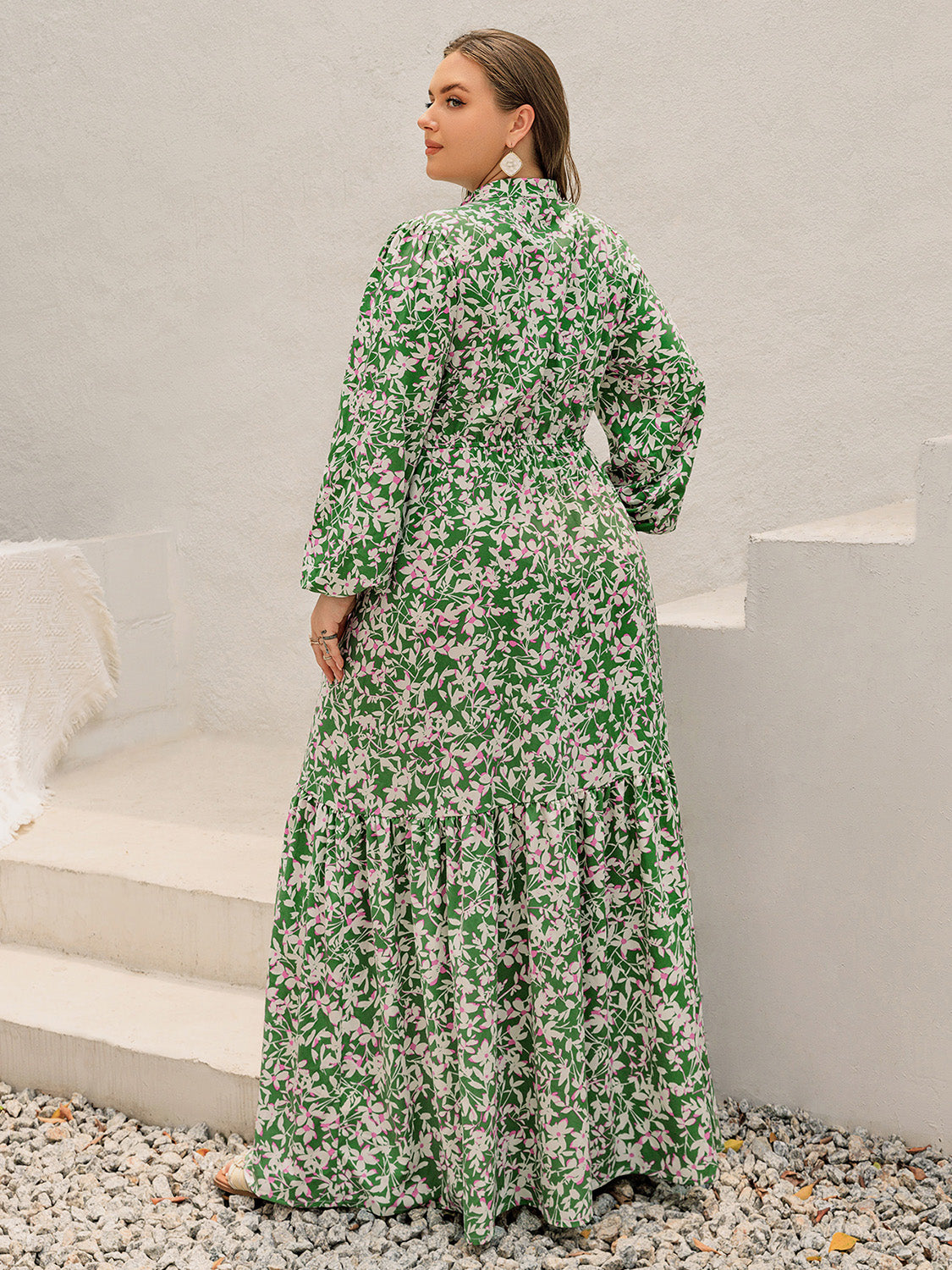 Scarlett Notched Long Sleeve Maxi Dress