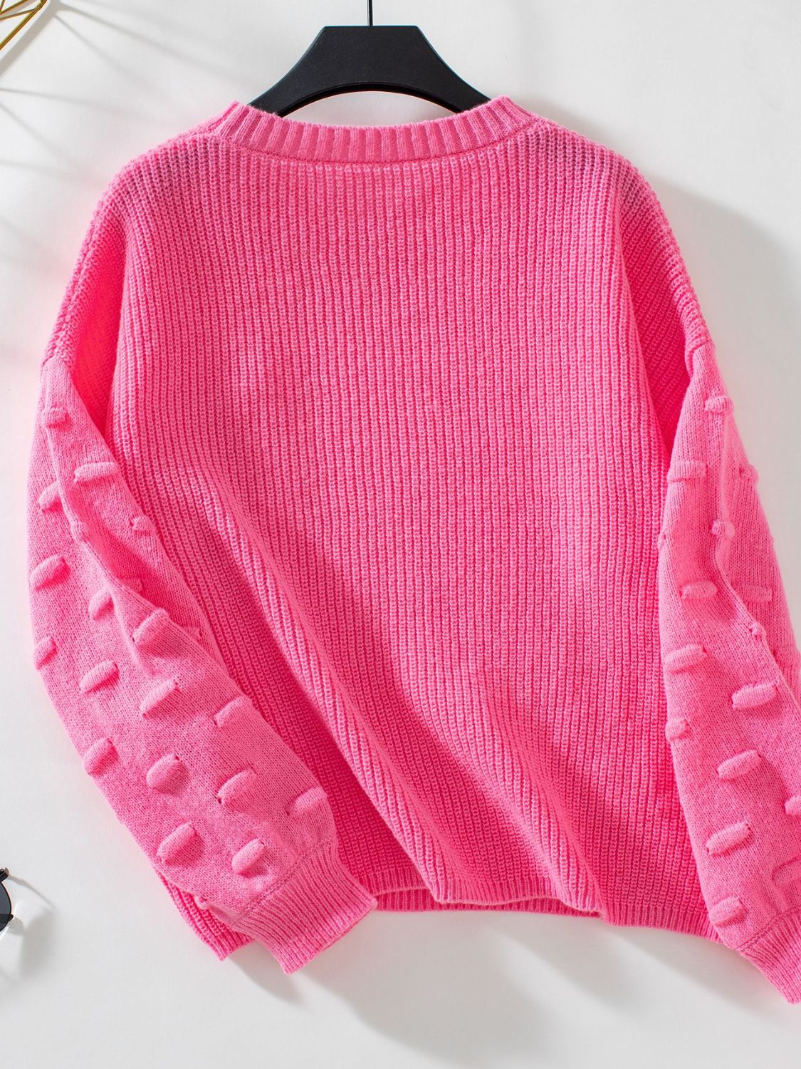 Everly Round Neck Drop Shoulder Sweater