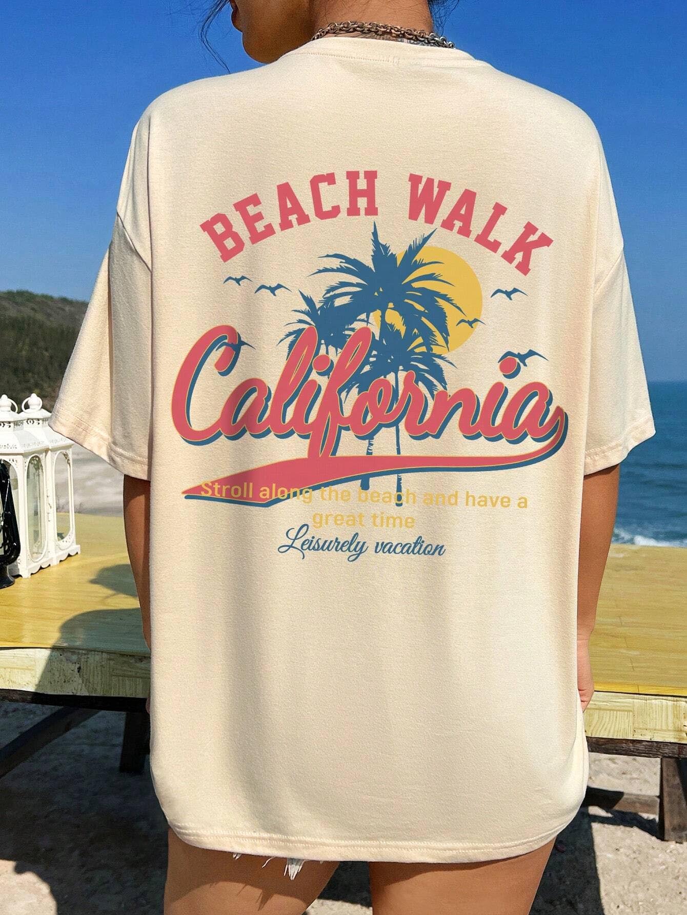 California Graphic Round Neck Half Sleeve T-Shirt