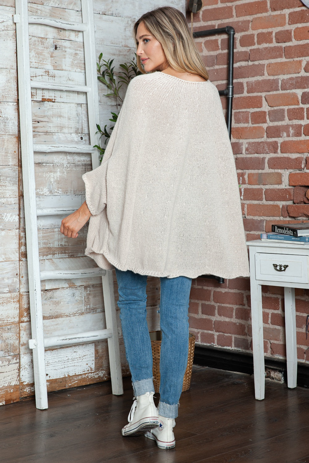Stella Round Neck Batwing Sleeve Sweater