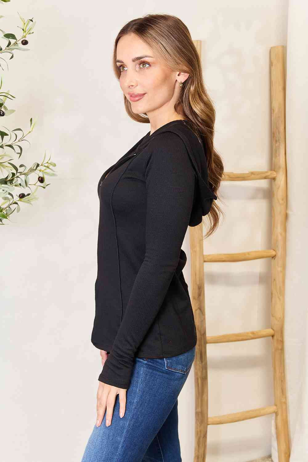 Harmony Exposed Seam Long Sleeve Hoodie