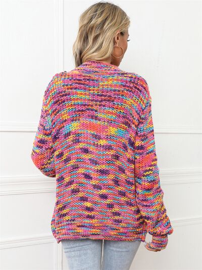 Amber Button Up Dropped Shoulder Cardigan