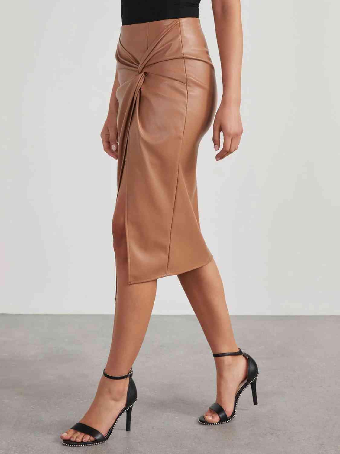 Hadley Twist Detail High Waist Skirt