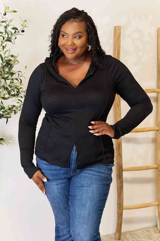 Harmony Exposed Seam Long Sleeve Hoodie