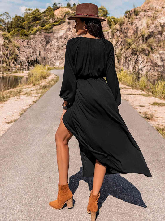 Ava Long Sleeve Round Neck Dress