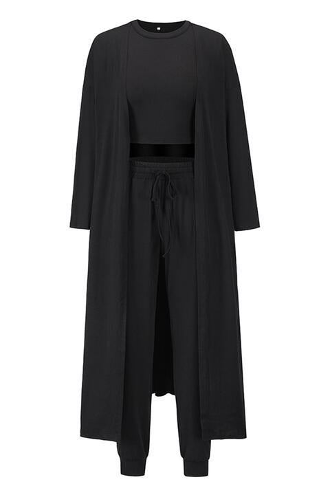 Savannah Tank, Pants, Cardigan Set
