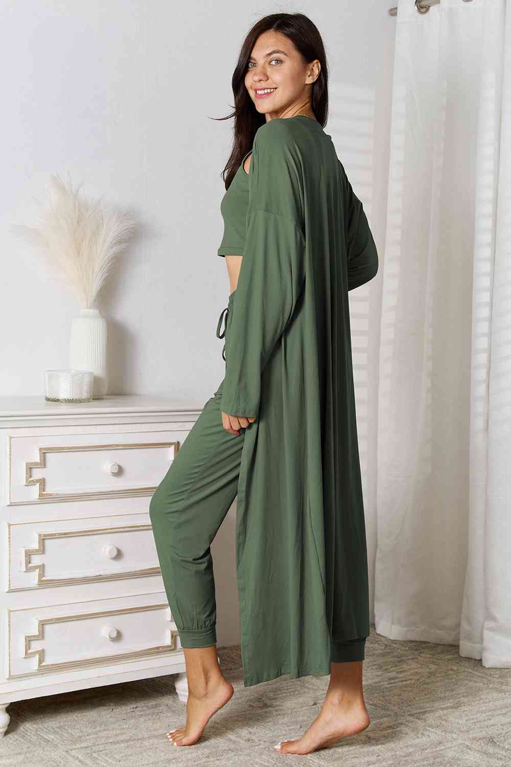 Savannah Tank, Pants, Cardigan Set