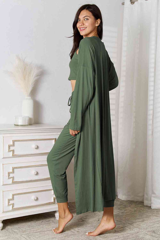 Savannah Tank, Pants, Cardigan Set