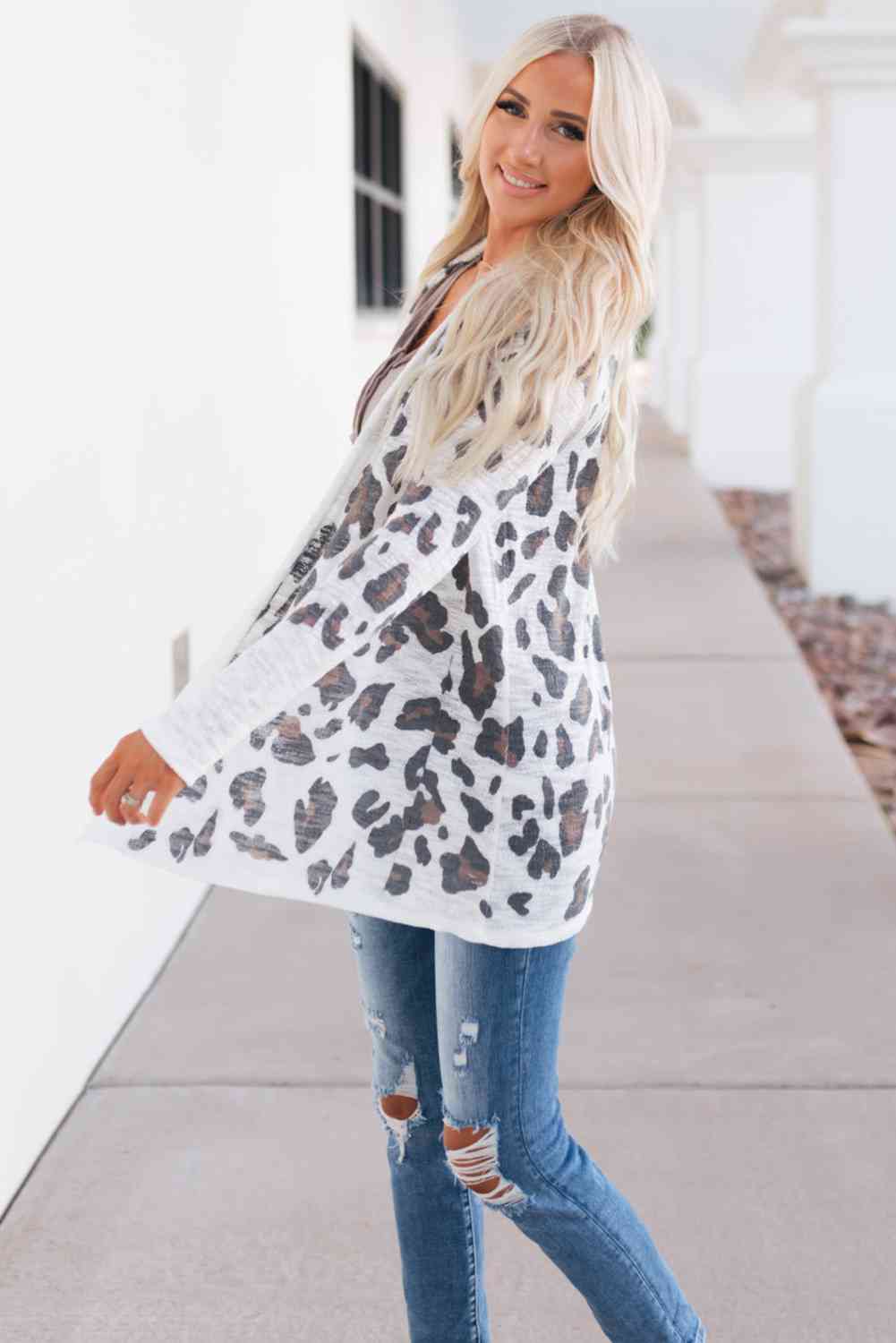 Zoe Animal Print Long Sleeve Cardigan