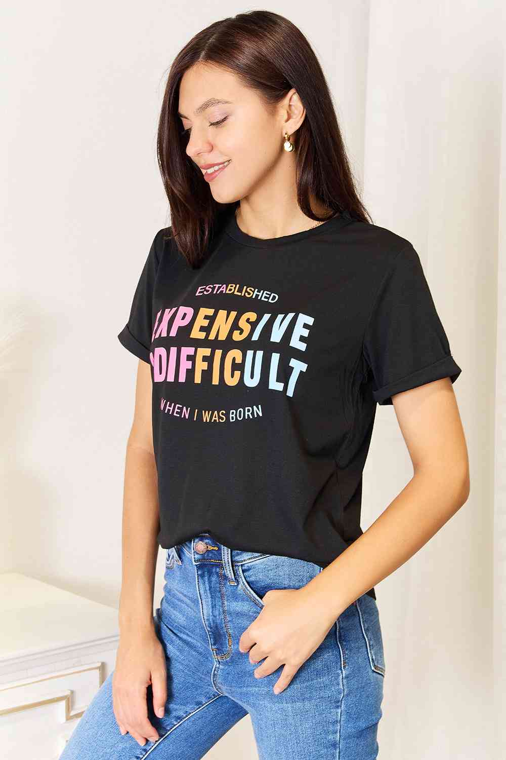Established Graphic Cuffed Sleeve T-Shirt