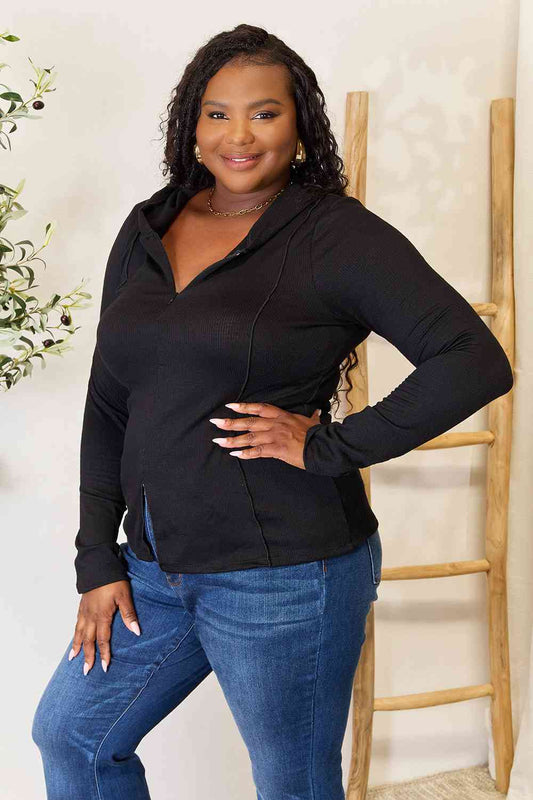 Harmony Exposed Seam Long Sleeve Hoodie