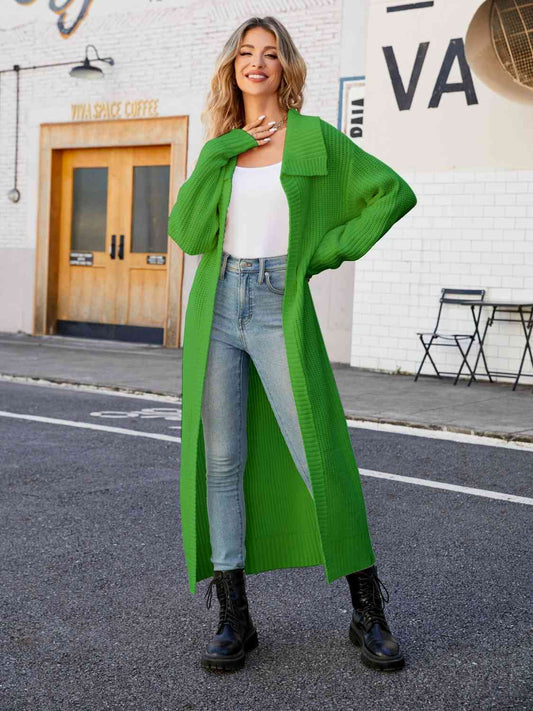 Harmony Collared Open Front Duster Cardigan