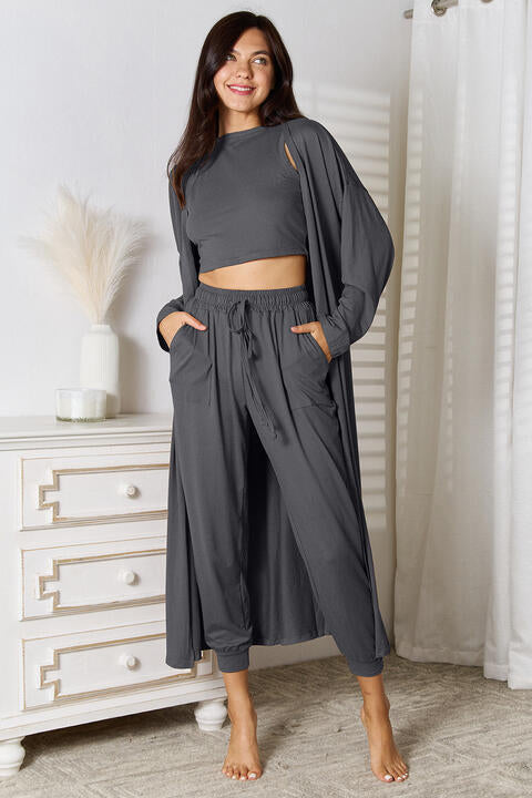 Savannah Tank, Pants, Cardigan Set
