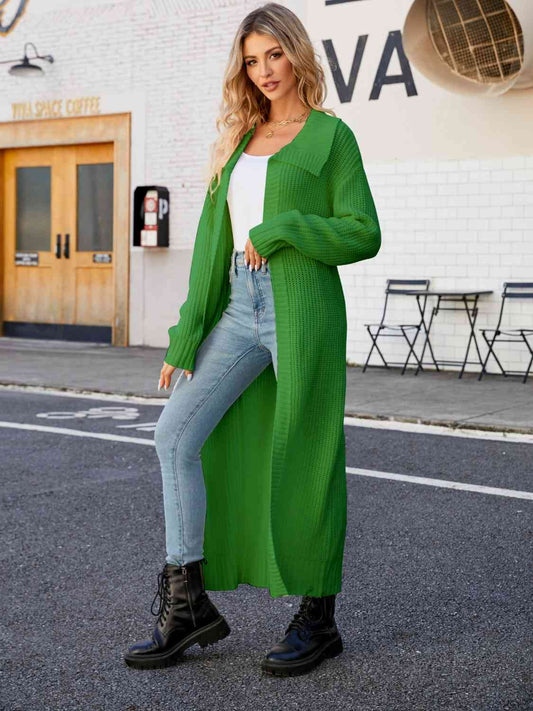 Harmony Collared Open Front Duster Cardigan