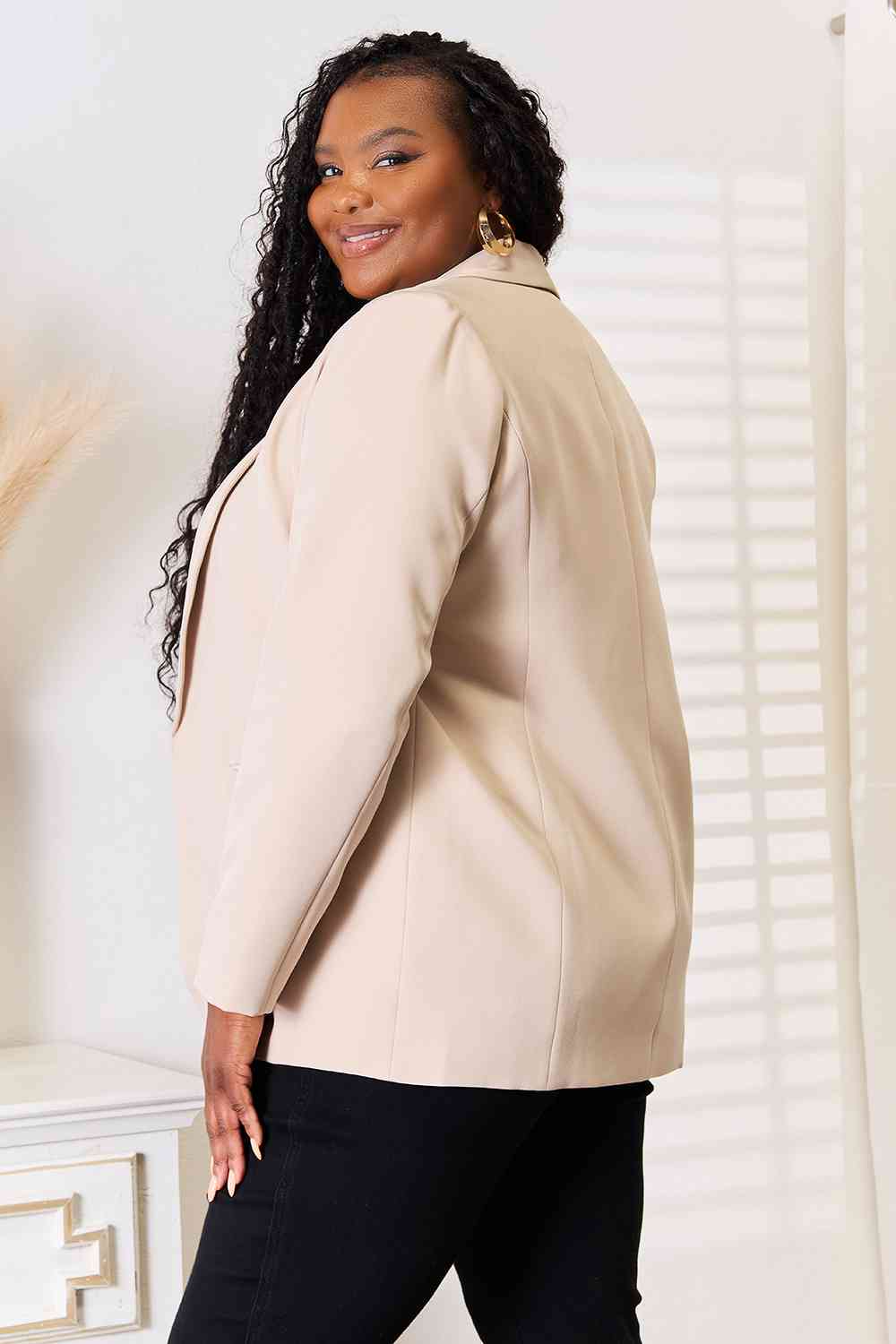 Shanda Shawl Collar Long Sleeve Blazer