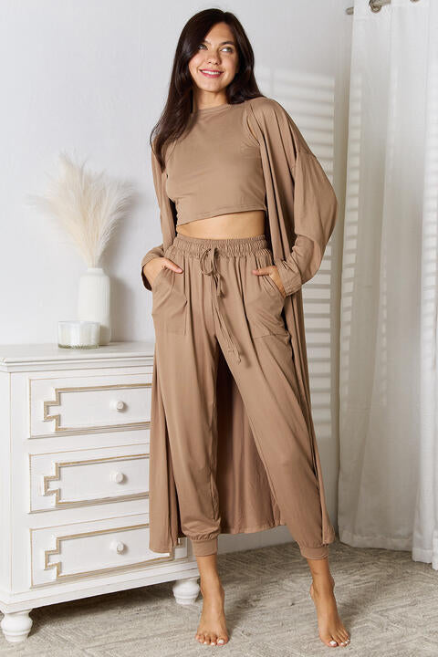 Savannah Tank, Pants, Cardigan Set
