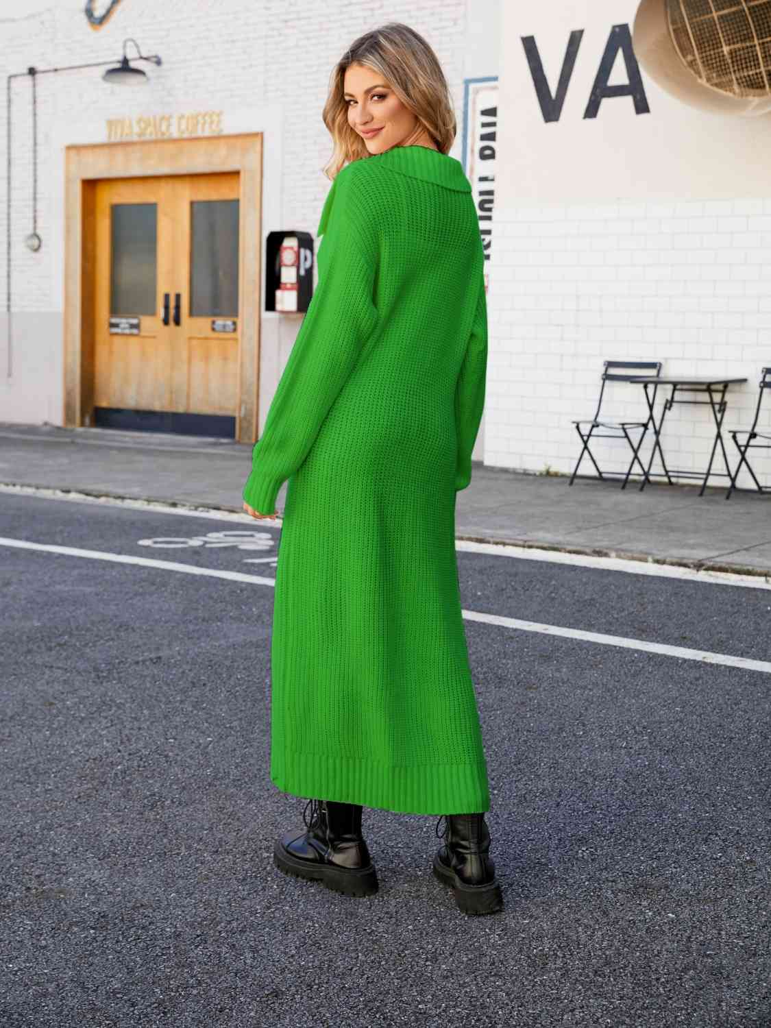 Harmony Collared Open Front Duster Cardigan