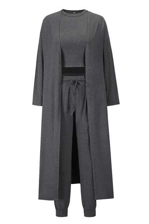 Savannah Tank, Pants, Cardigan Set