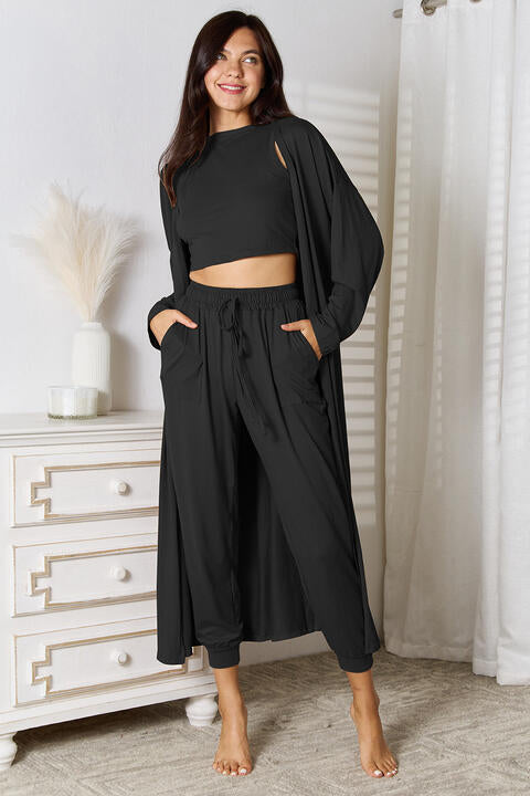 Savannah Tank, Pants, Cardigan Set