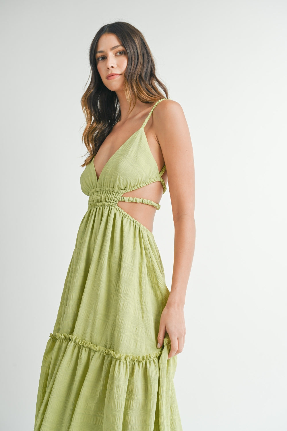 Massie Cutout Waist Backless Maxi Dress